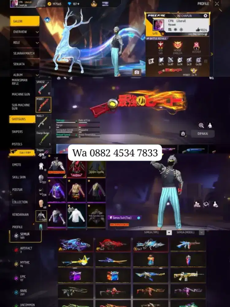 Jual akun ff aman dan terpercaya