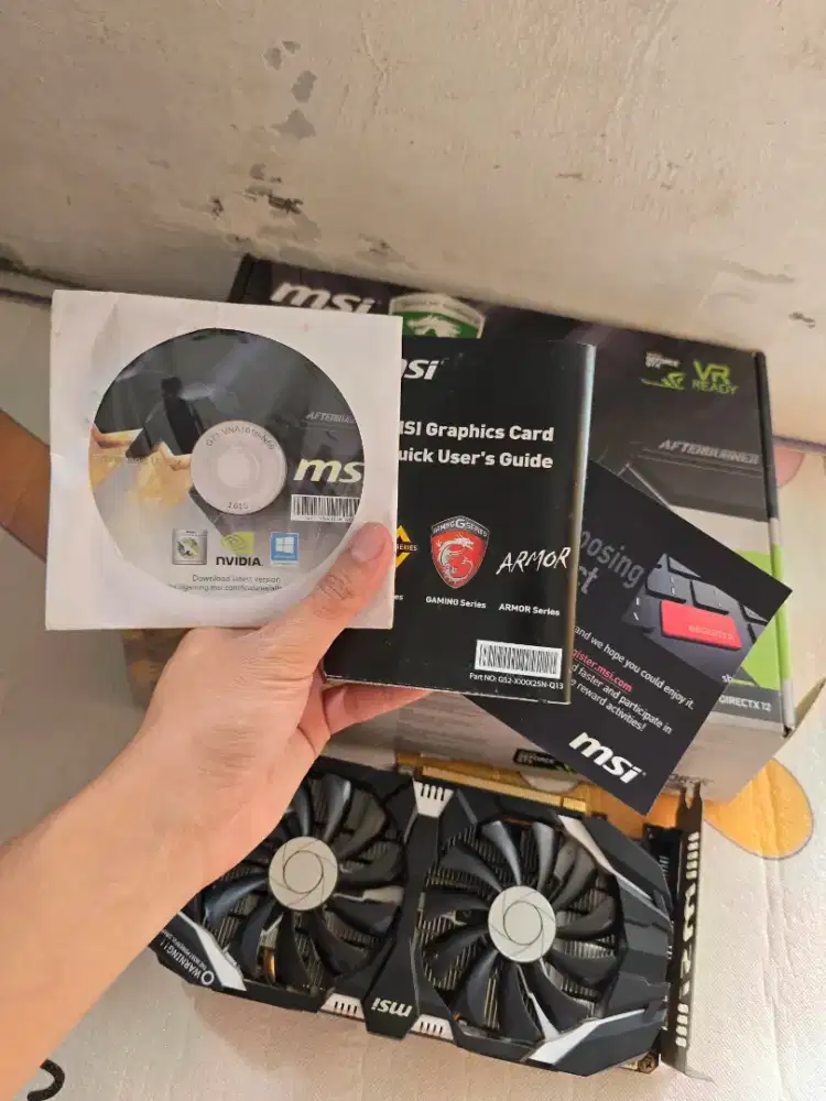 Vga Card Geforce GTX 1060 3GB DDR5 Dual Fans Fullset Normal Lancar