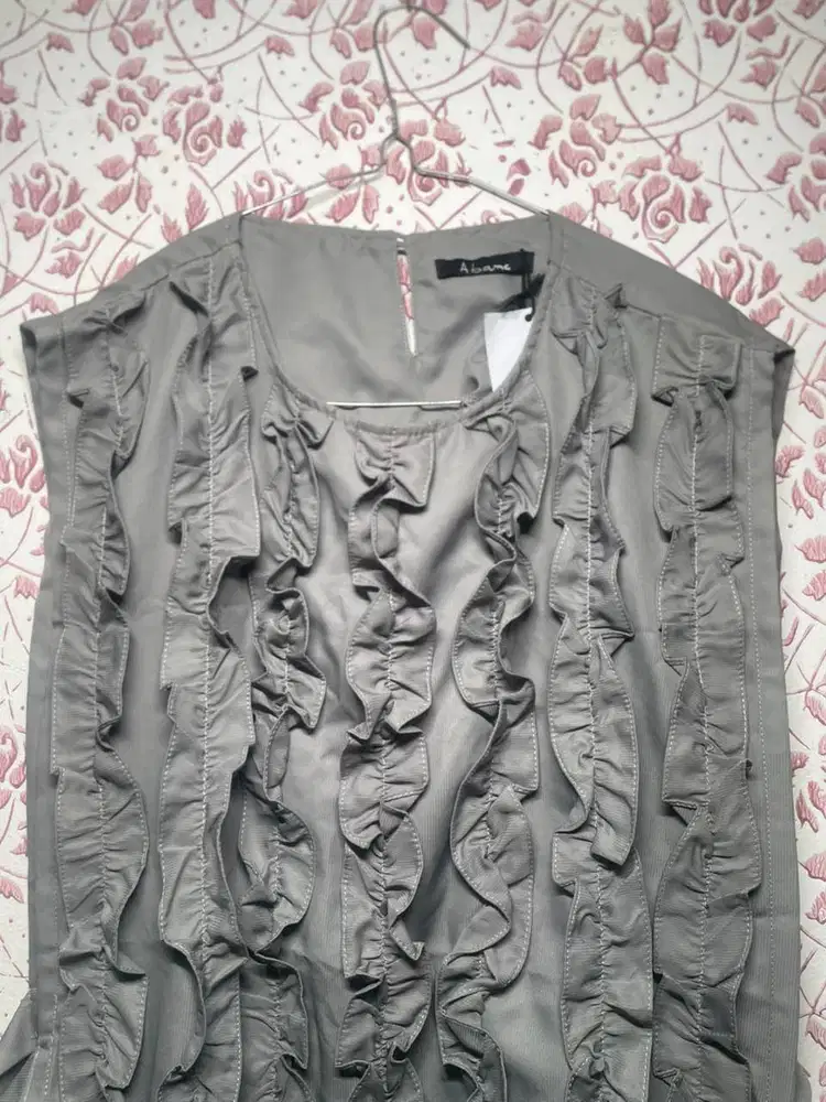 Rompi Blouse Vest dengan Tali Pinggang sesuai Gambar