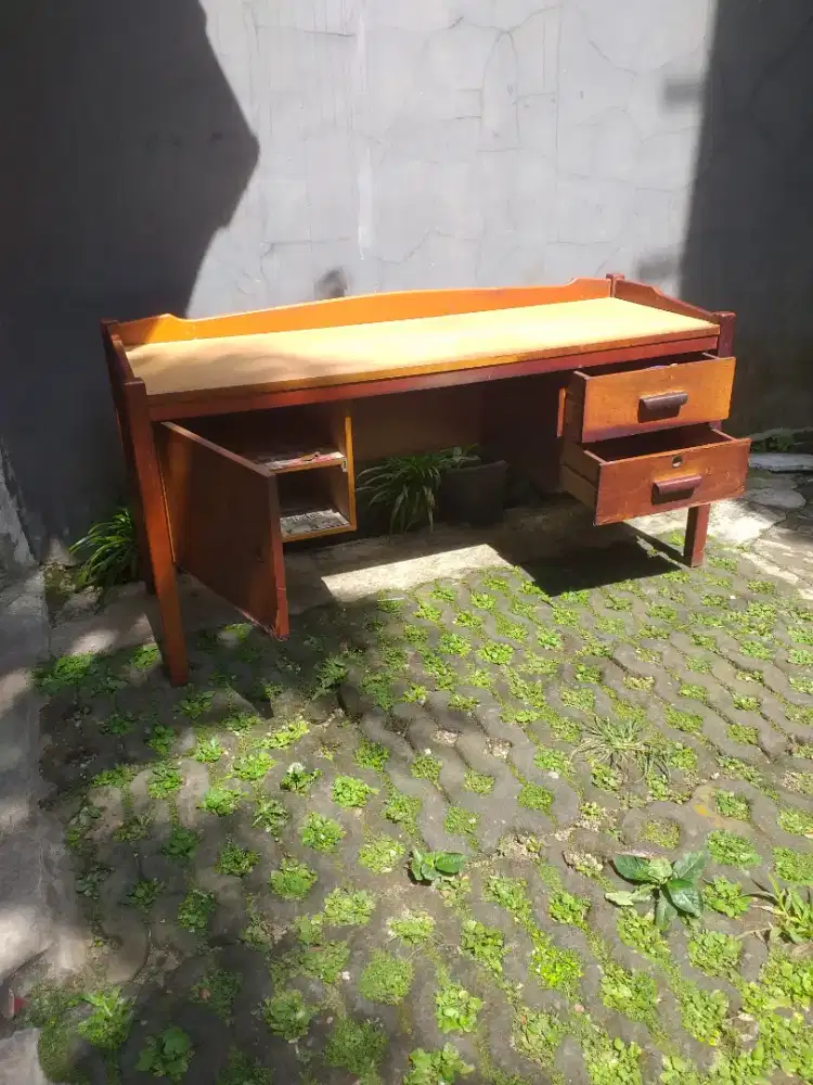 Meja belajar Kerja Jati Mewah