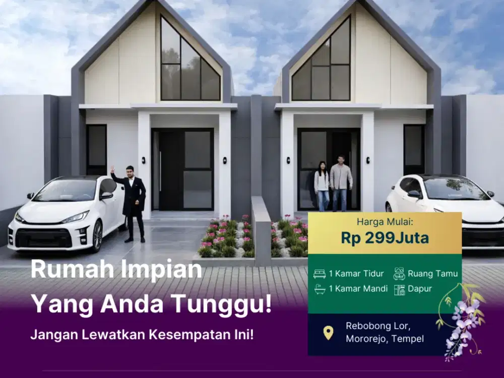 Harga Perdana! Rumah di Tempel Sleman Mulai 300 Jt-an Aja