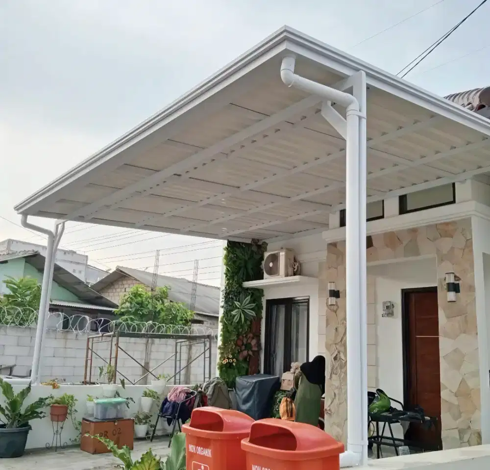 Pasang kanopi hollow galvanis