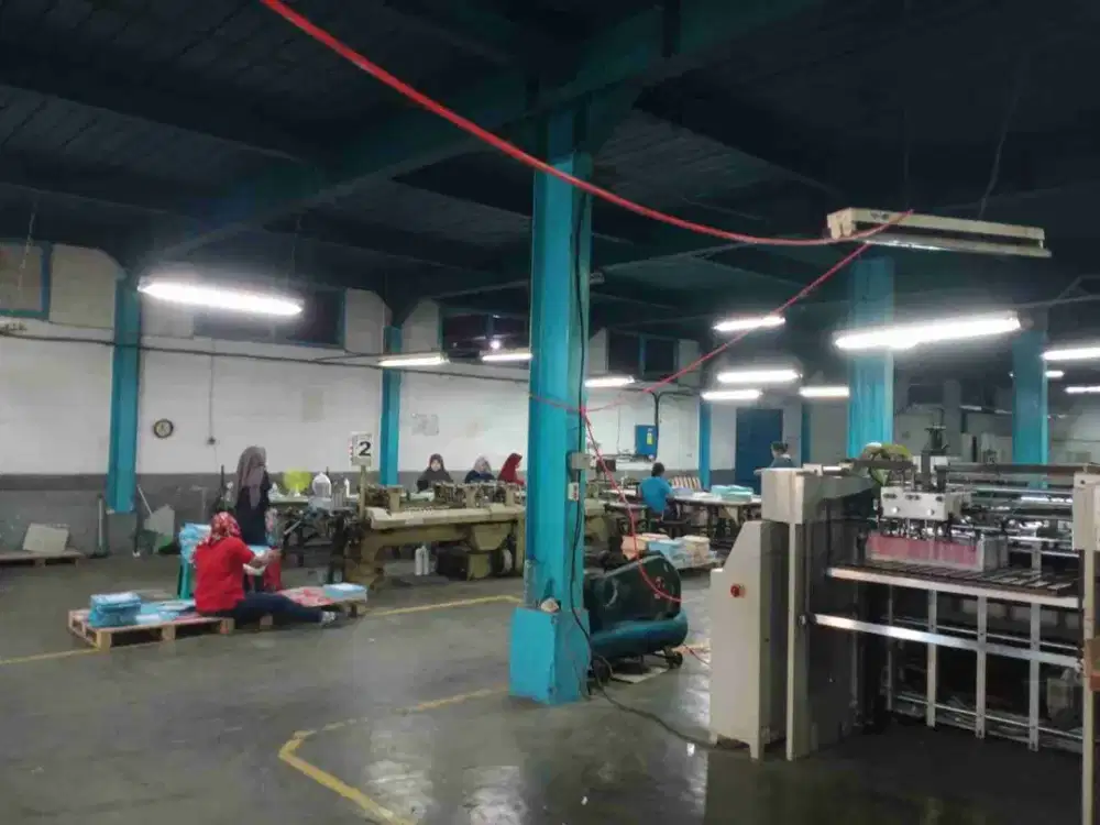JUAL SEWA PABRIK GUDANG EX PERCETAKAN RAYA KLETEK SIDOARJO LUAS 1HA BANGUNAN 9000 BAGUS