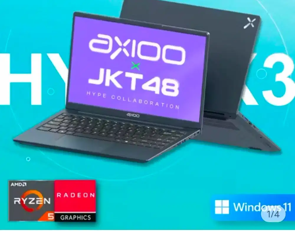 Axioo Hype 5 AMD X3 Ryzen 5 3500U SSD 256GB Like New Garansi