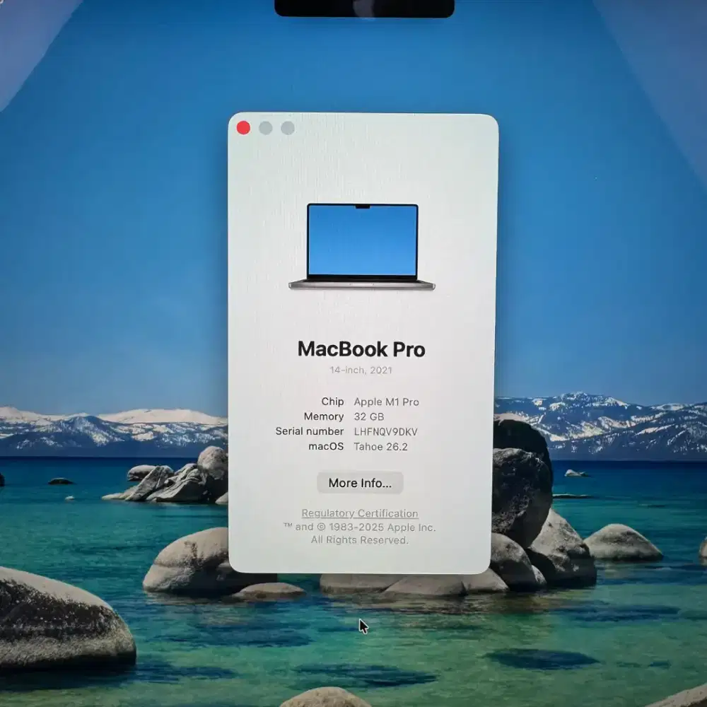 Macbook M1 Pro 14 Inch Ram 32 Ssd 512  lengkap full set like Grey