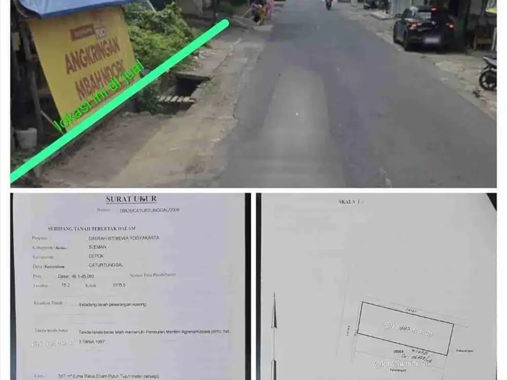 Tanah Hook 567m² Pinggir Jalan Raya perumnas Seturan Selatan Paragon – SHM – Cocok Hotel, Kost, Ruko