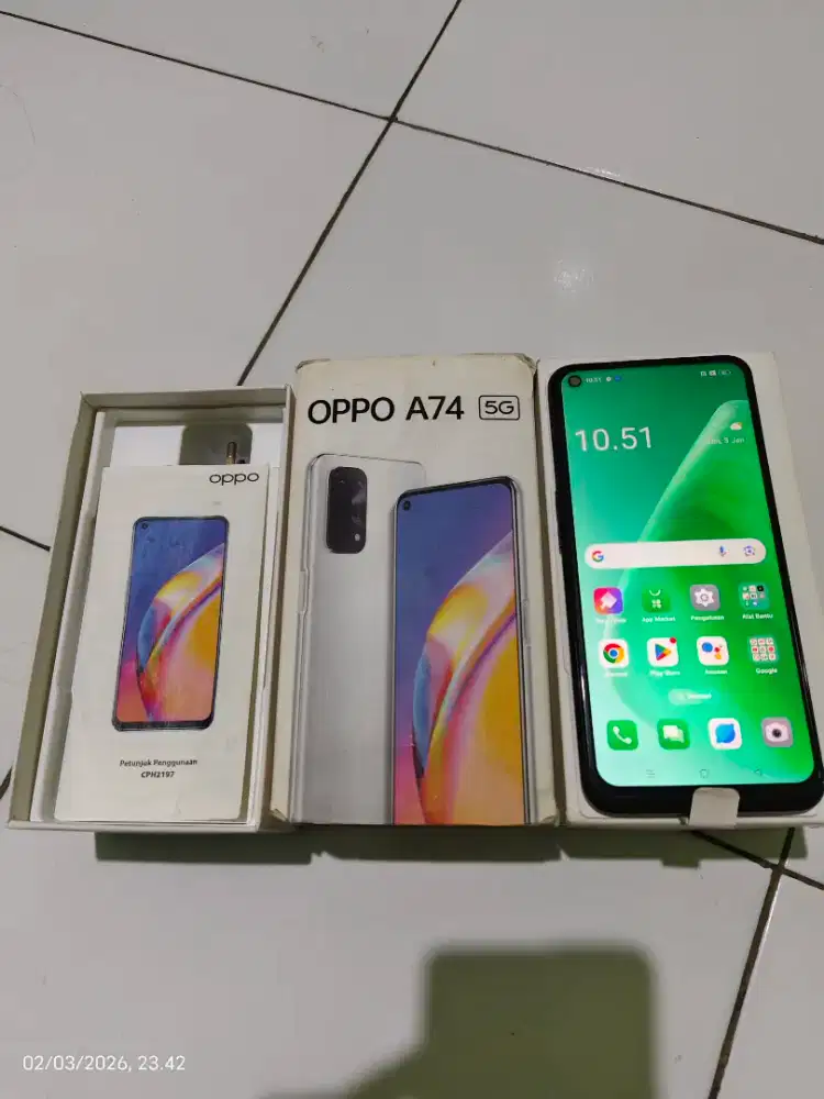 Oppo A74 5G Ram 6/128gb Jual / Cari kembalian