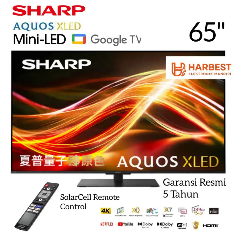 SHARP Aquos MINI LED XLED 4K Google TV 65 Inch 4T-C65HU8500I 144Hz