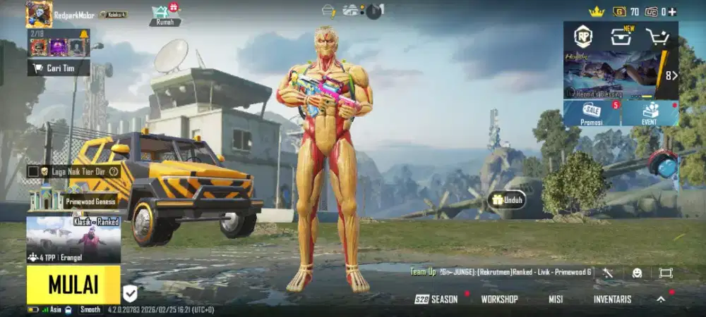 Jual akun fubg singgel login