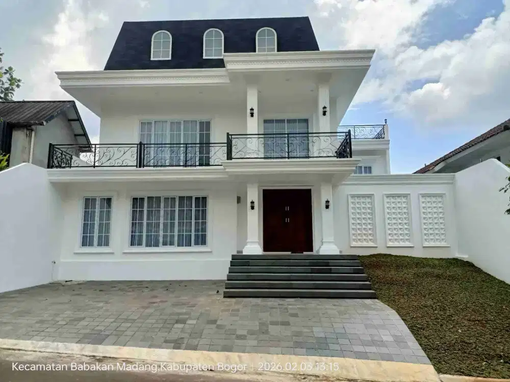 Dijual 1 Unit Rumah baru kolam renang semi furnished cluster depan Sentul city Bogor