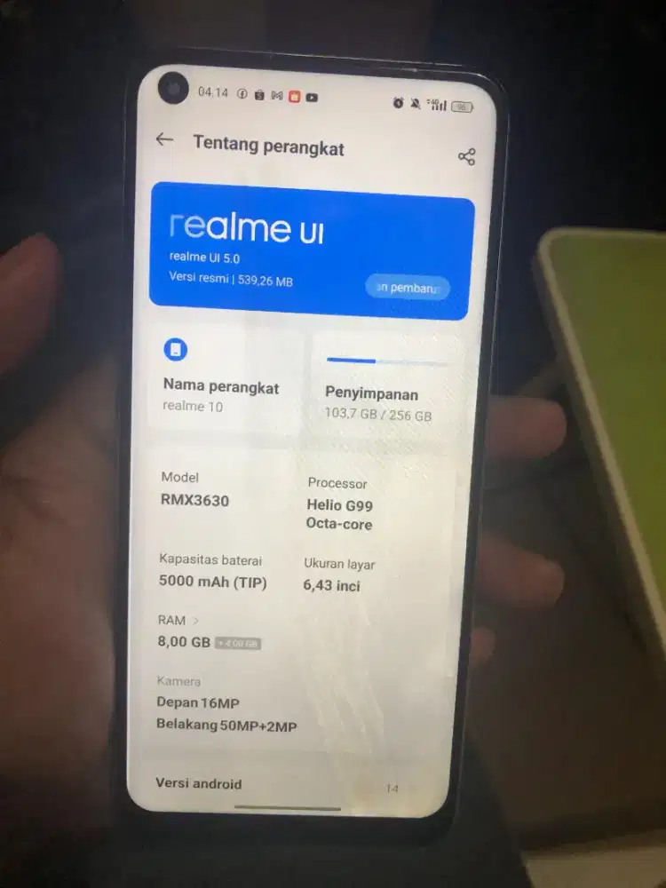 Realme 10 8/256 baca deskripsi