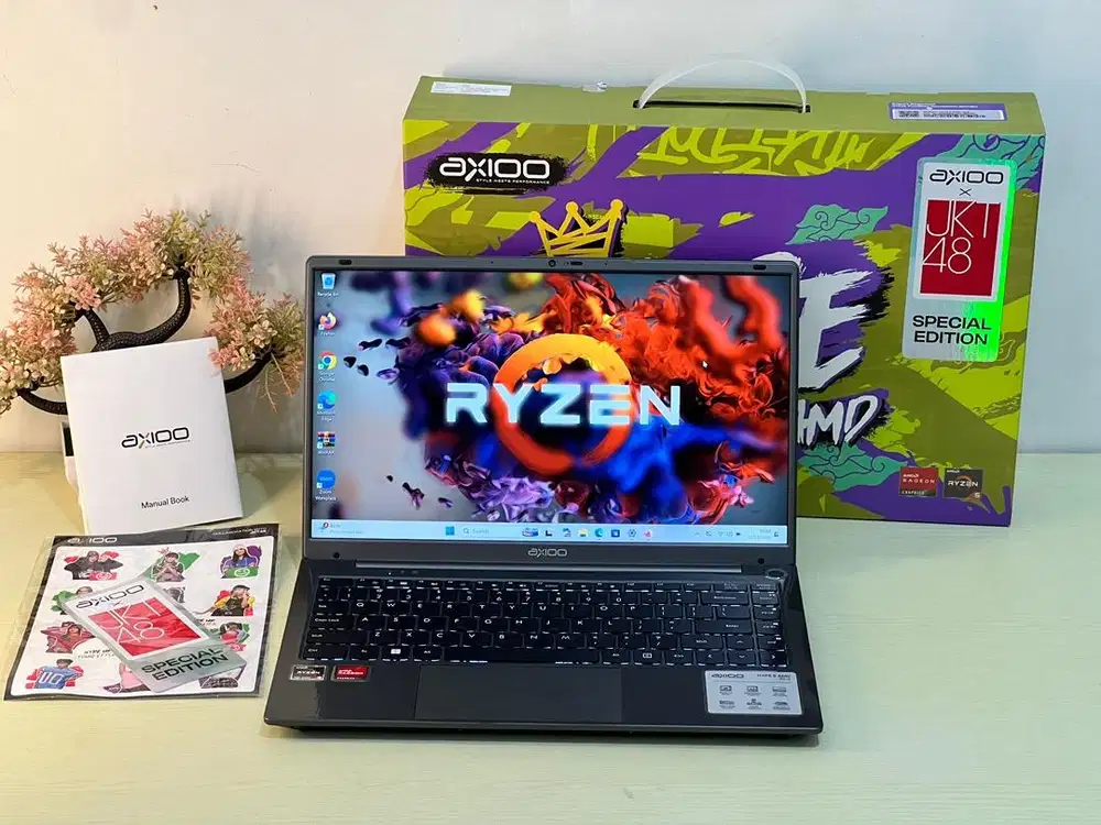 Axioo Hype 5 Ryzen 5-7430U RAM 8 SSD 256 Garansi Resmi Mulus Like New