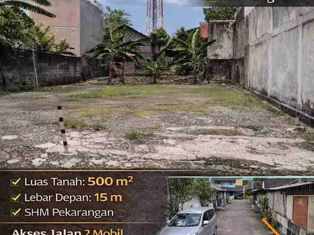 Dijual Tanah 500 m² Lokasi Premium Ringroad Utara Pandega Rini – 300 m dari Ringroad
