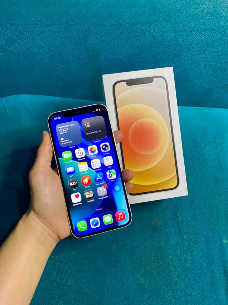 iPhone 12 64GB White – IMEI Resmi Bea Cukai (Sinyal Aman)
