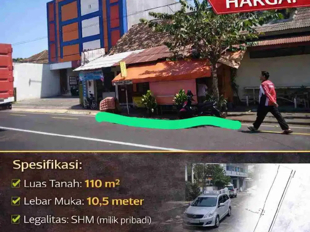 Dijual Tanah SHM Pinggir Jalan Raya Monjali – 110 m² Lebar 10,5 m (Turun Harga!)