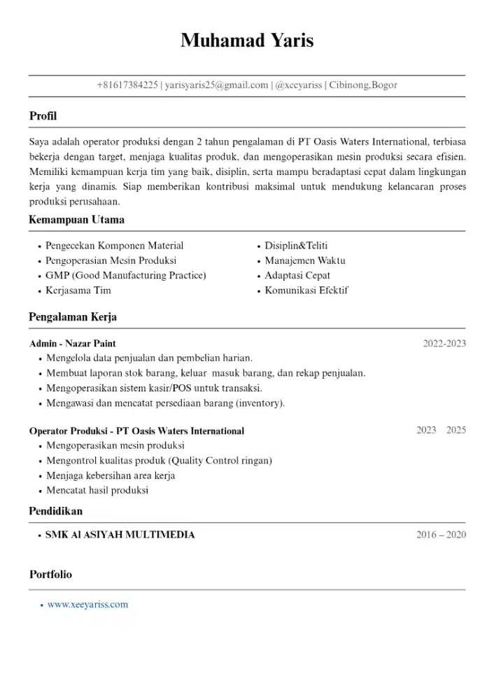 Mencari Pekerjaan Freelance Admin / Operator Produksi