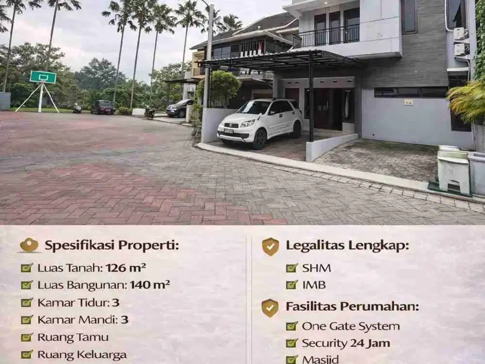 Rumah Modern di Perumahan Elite Dekat Ambarukmo Plaza & JEC – Security 24 Jam