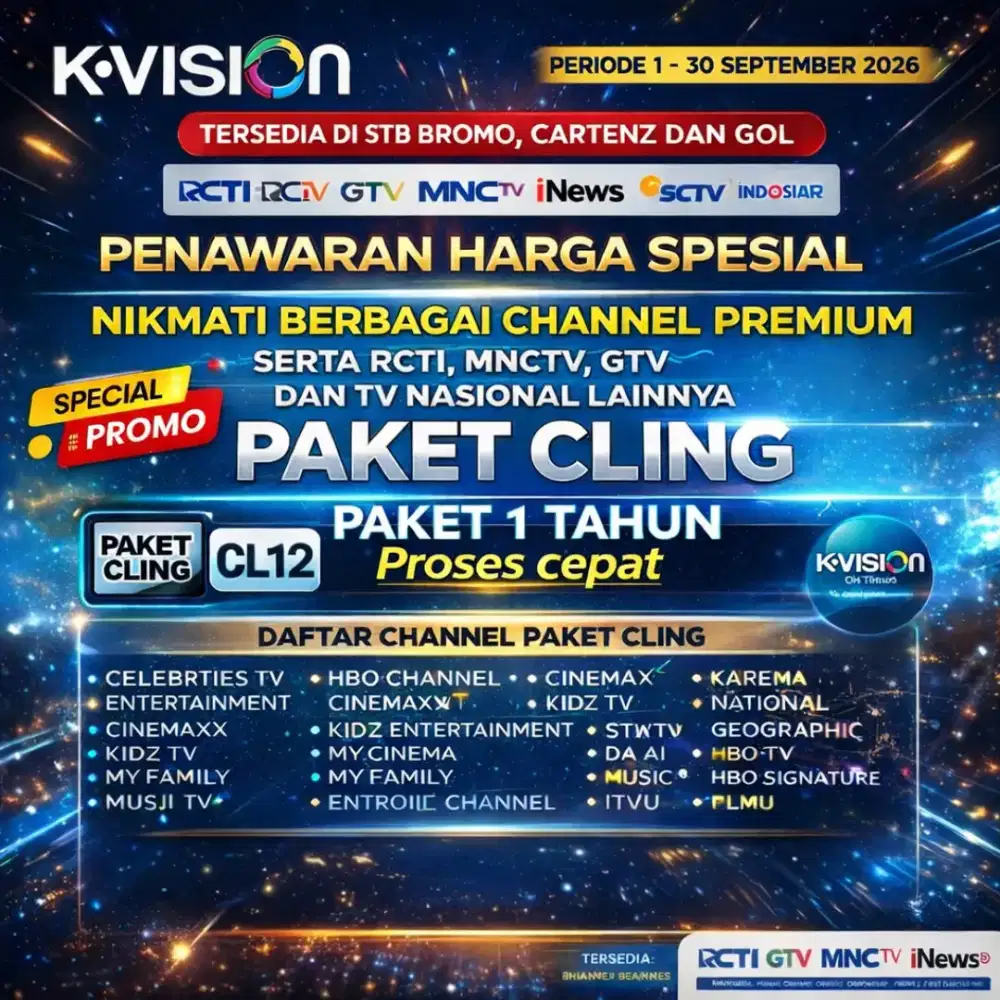 PAKET VOCHER K-VISION CLING 1 TAHUN PROSES CEPAT