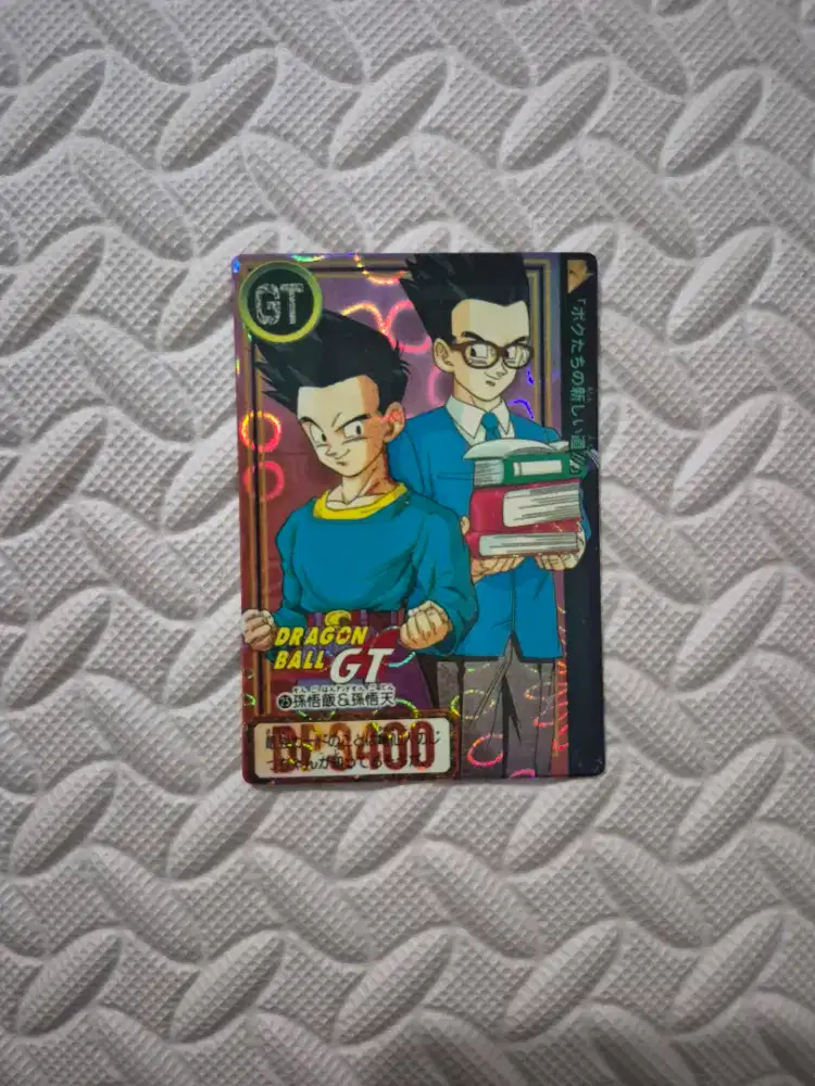 Kartu Koleksi Dragon Ball GT Gohan Goten Holo Vintage