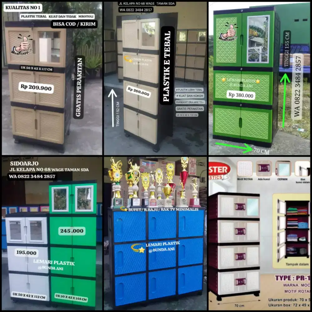 LEMARI PLASTIK TEBAL .COCOK BUAT ANAK KOST