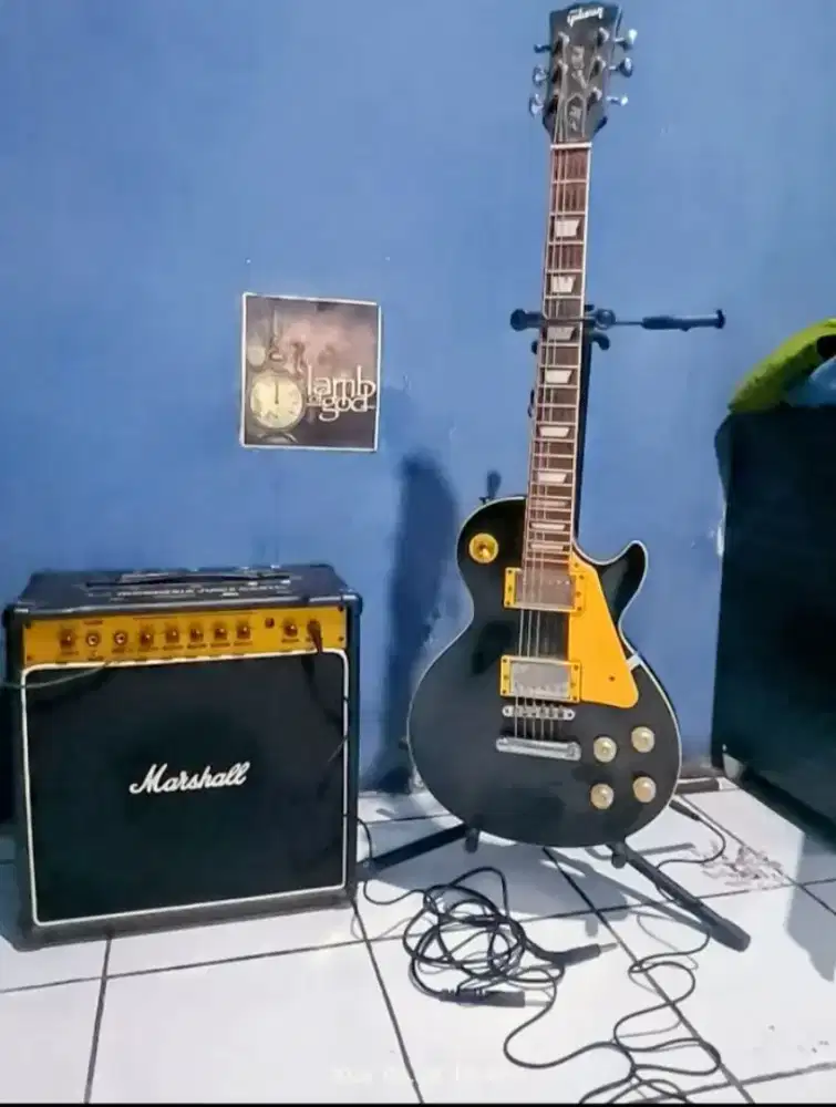 Gitar Gibson les Paul sound Marshall