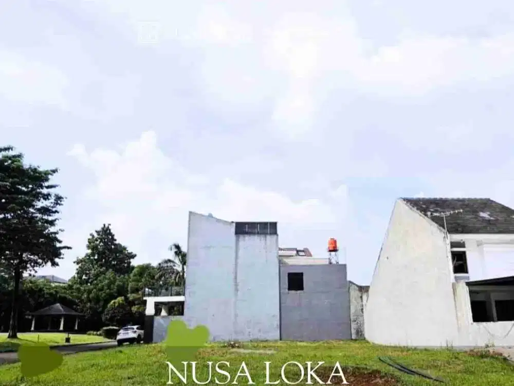 Kavling bagus hook, siap bangun di Nusa Loka,pinggir jalan super strategis cuma 5 menit ke tol BSD & Pasmod