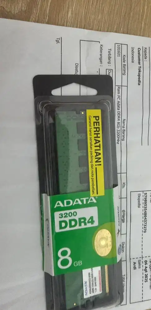 Ram Adata 8GB  3200 DDR4 For PC/Desktop