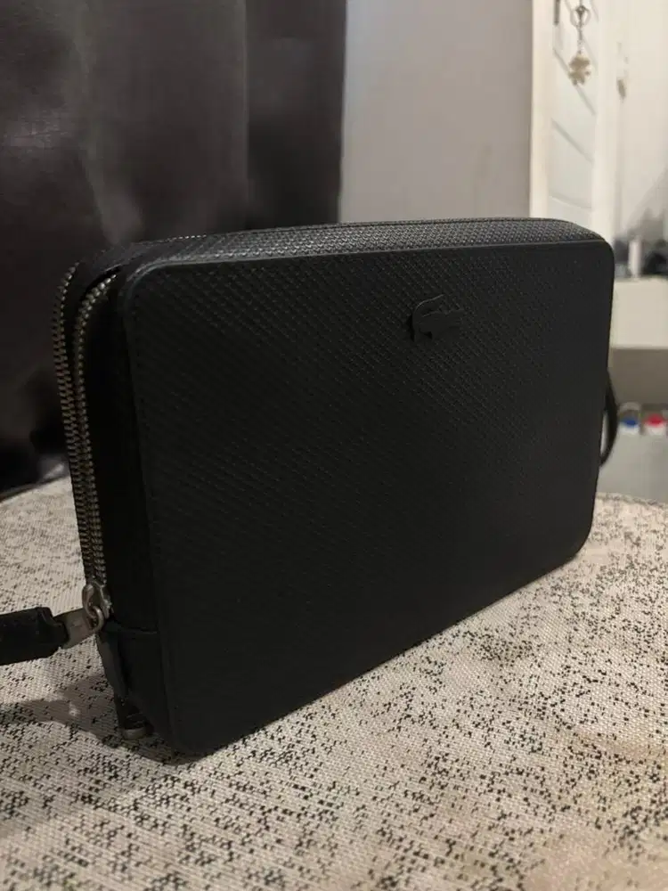 Preloved Handbag Tas Clutch Pouch Pria Lacoste Original