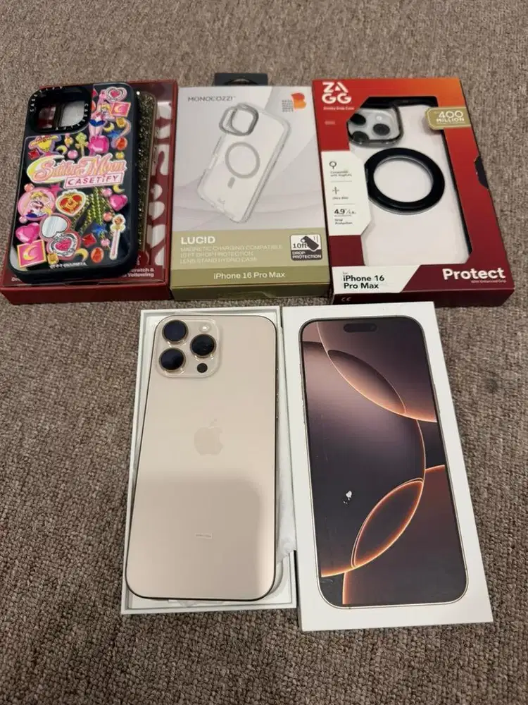 IPHONE 16 promax 256gb, ibox, warna dessert