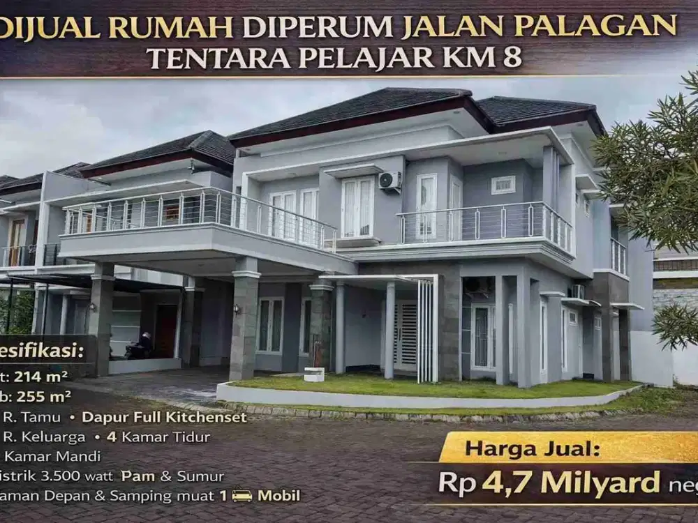 Rumah Modern 2 Lantai di Perum Elite Palagan KM 8 – Semi Furnish, Fasilitas Lengkap