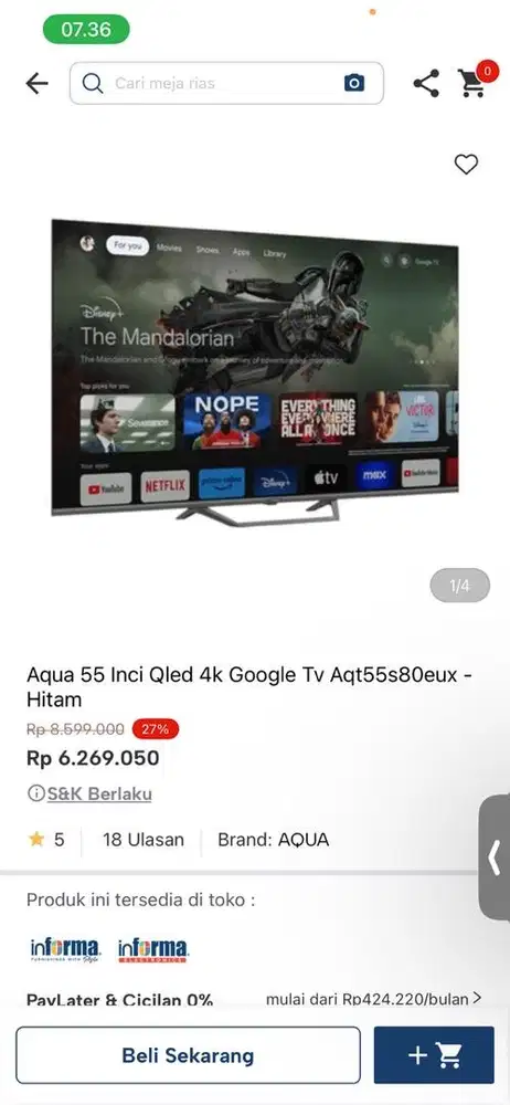tv aqua55 Qled 4K