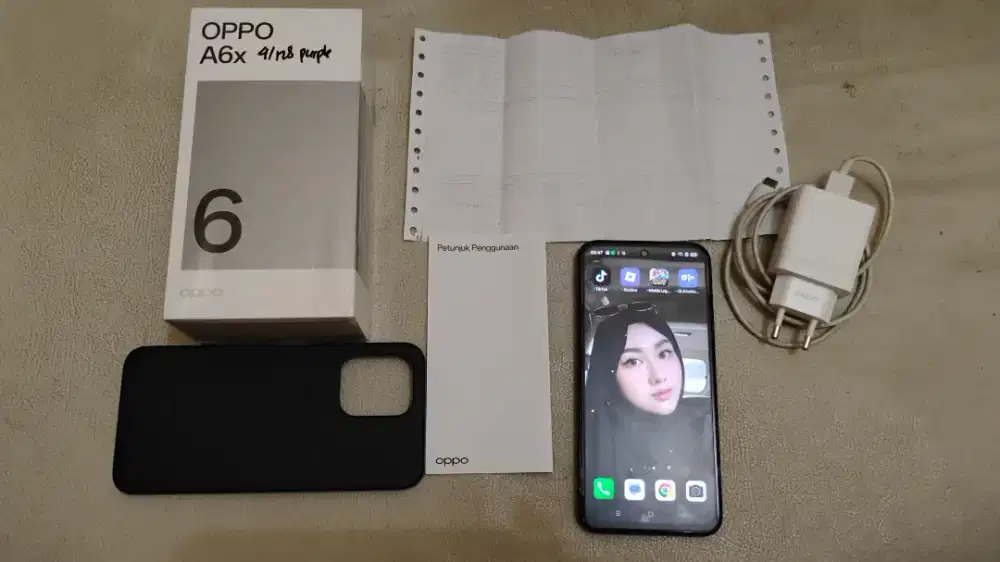 OPPO A6X Dualsim 4G Original RAM 4+8/128GB Ungu Lengkap dari baru
