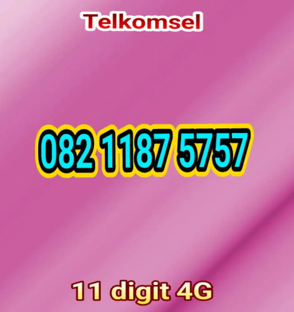 Simpati cantik 11digit 5757 (Maju Maju)