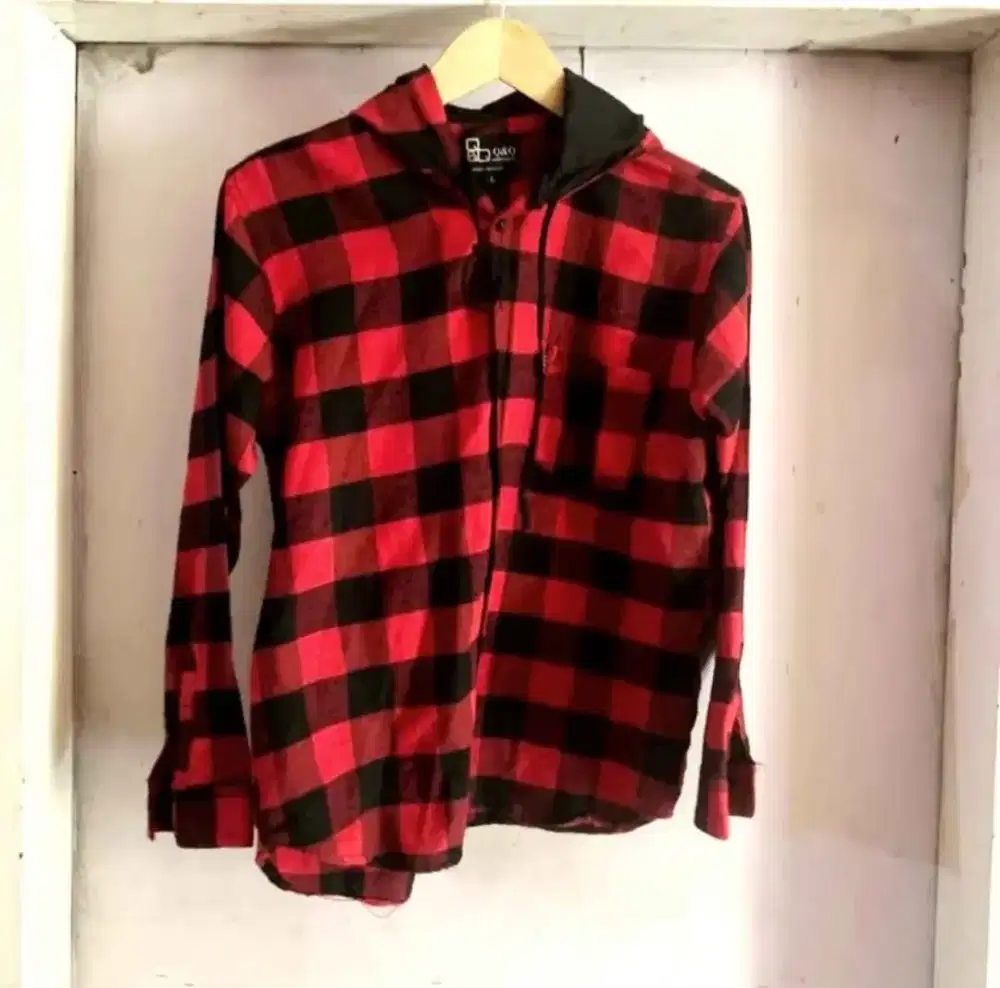 Di jual kemeja flannel bahan adem
