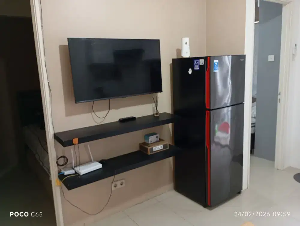 DISEWAKAN UNIT 2 KAMAR FURNIS DIATAS MALL APARTEMEN BASSURA