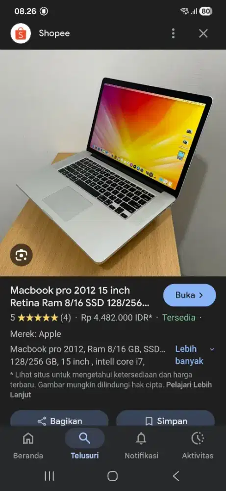 Macbook pro 2012