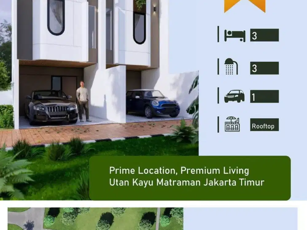 Rumah 3 Lantai SHM Akses Lega Strategis Lokasi Premium Tengah Jakarta