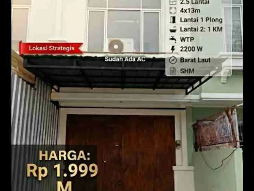 Dijual ruko permata palem 2 ½ lantai