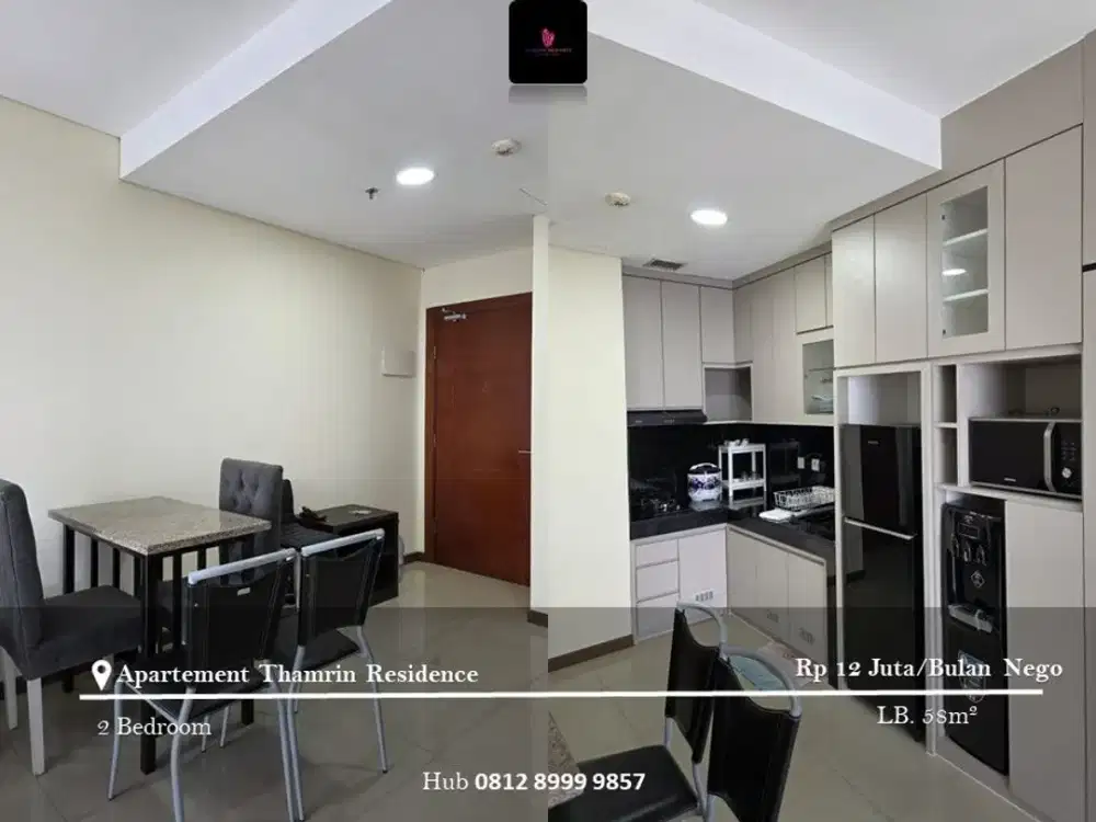 Disewakan Apartement Thamrin Residence Mid Floor 2BR Furnished