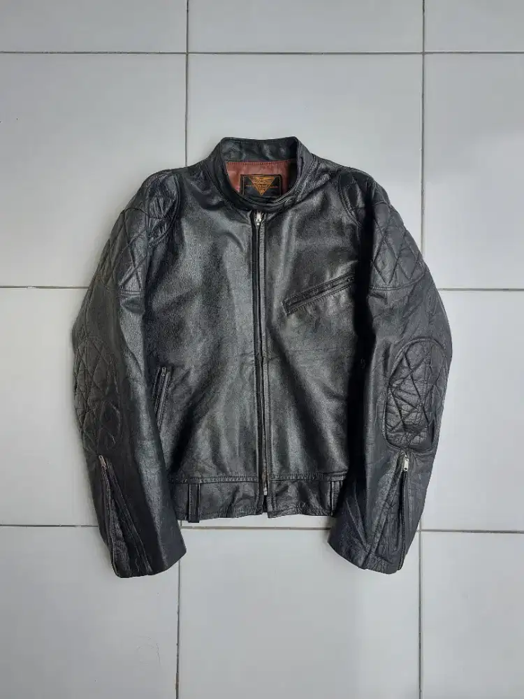 Komine Jaket Kulit Biker Caferacer Leather Jacket