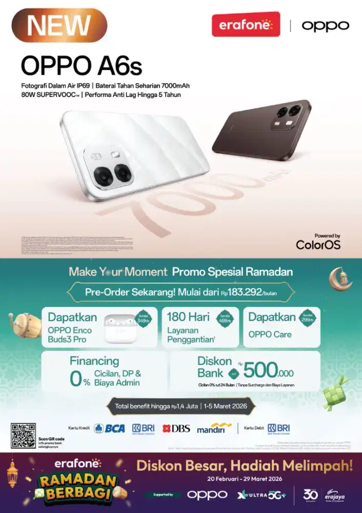 PRE ORDER A6s sekarang juga