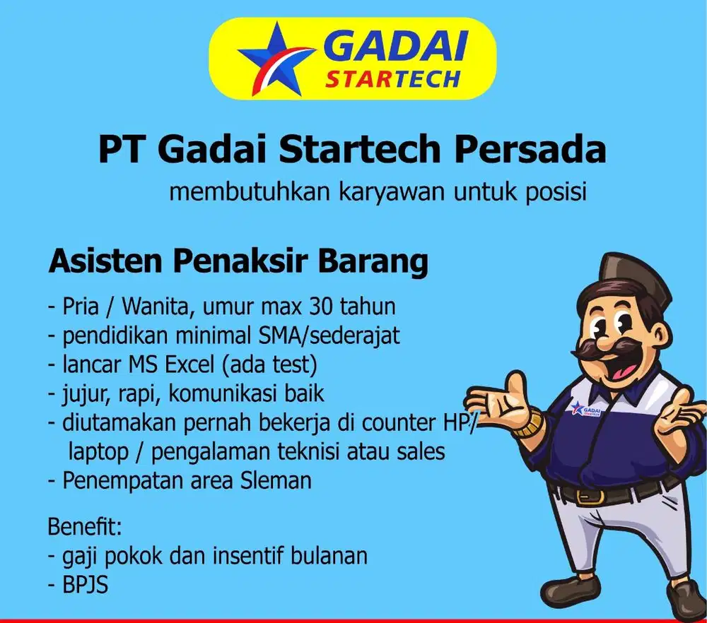 Lowongan Pekerjaan Asisten Penaksir Barang