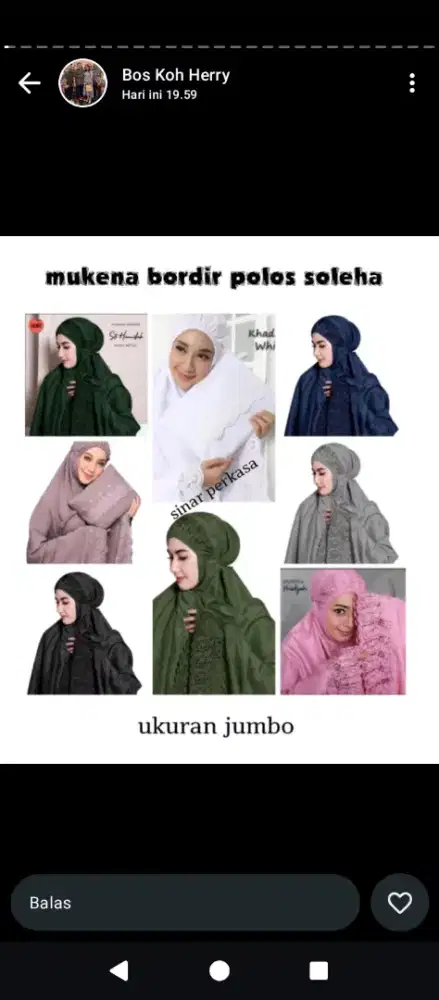 Mukena bordir bagus lembut