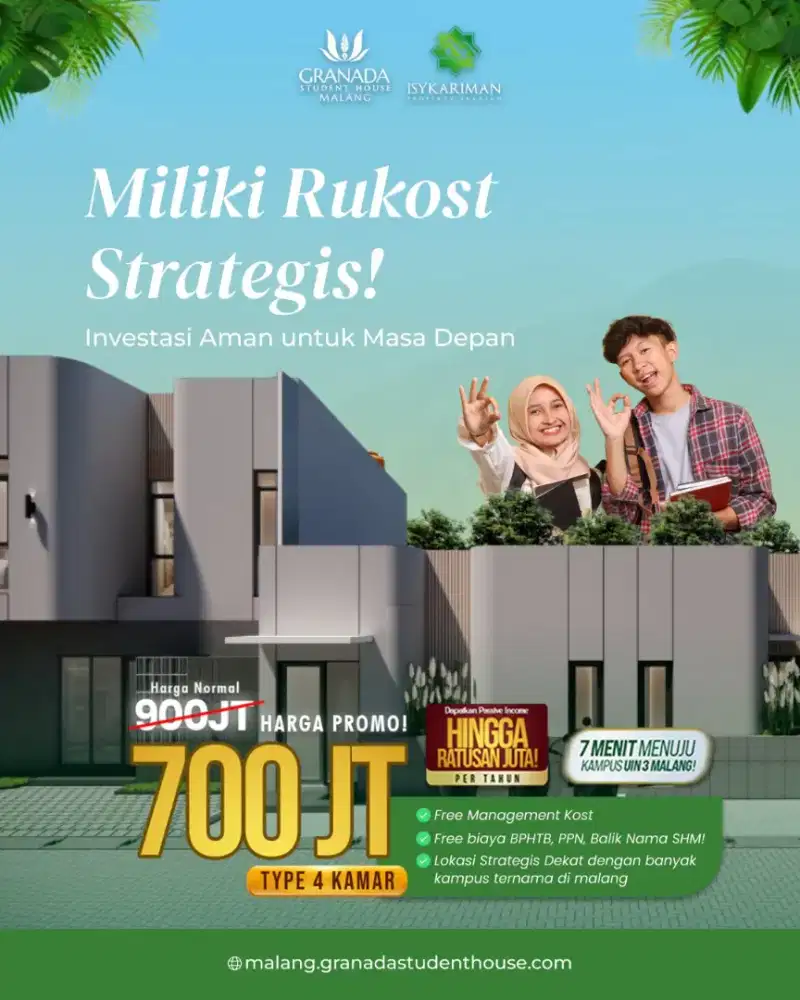 Rumah Kost murah free manajemen kelola full furnish dekat UIN 3