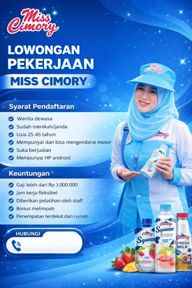 LOWONGAN PEKERJAAN
MISS CIMORY