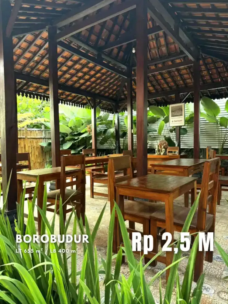 Dijual Ruang Usaha Bekas Resto di Jalan Raya Borobudur