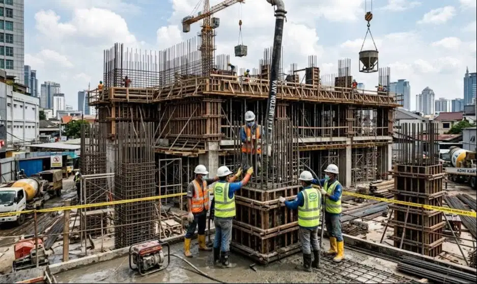 JASA PEMBANGUNAN STRUKTUR | PONDASI KUAT, BETON BERTULANG & BAJA