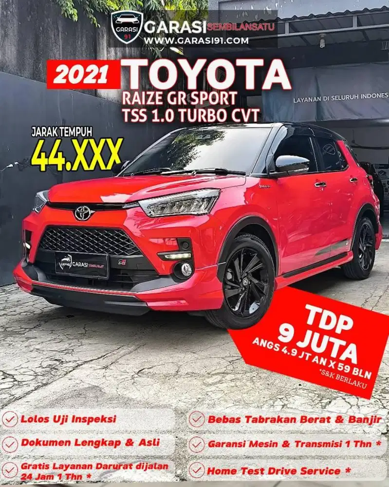 ‼️ TDP 9 juta ‼️ Raize GR sport TSS AT 2021 Free BBN jakarta