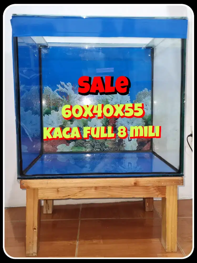 2 Buah Aquarium Mulus Anti Bocor