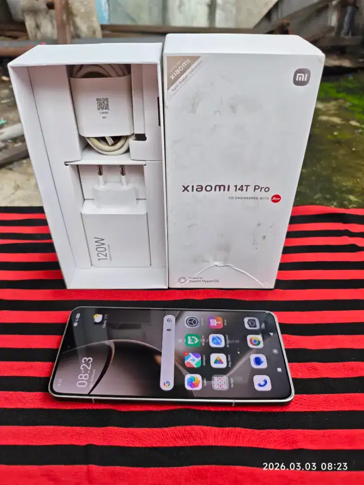 Xiaomi 14T Pro 12/256 Fullset ori segel mulus garansi on Okt 2026